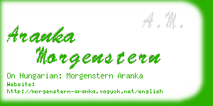 aranka morgenstern business card